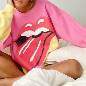 The Rolling Stones Crew Neck Sweatshirt Tie Dye